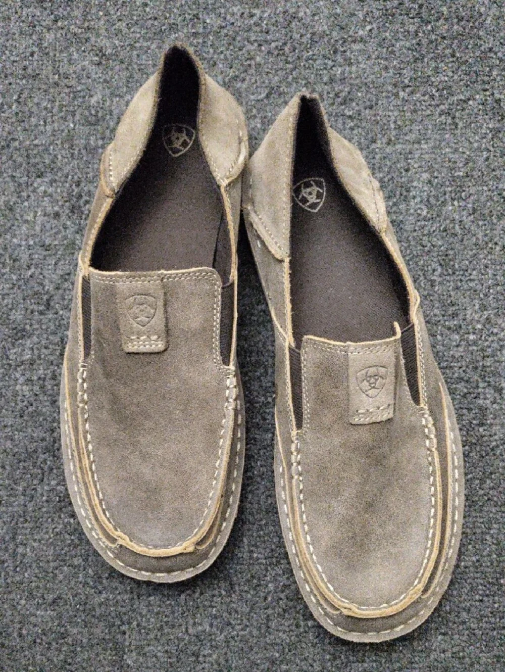 Ariat Men's Taupe Nubuck Slip-On Loafers